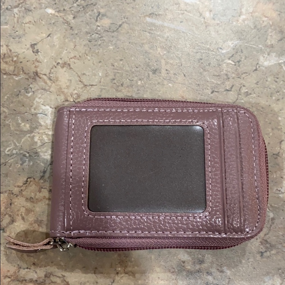 Lavender Card/ID Holder Zip Around